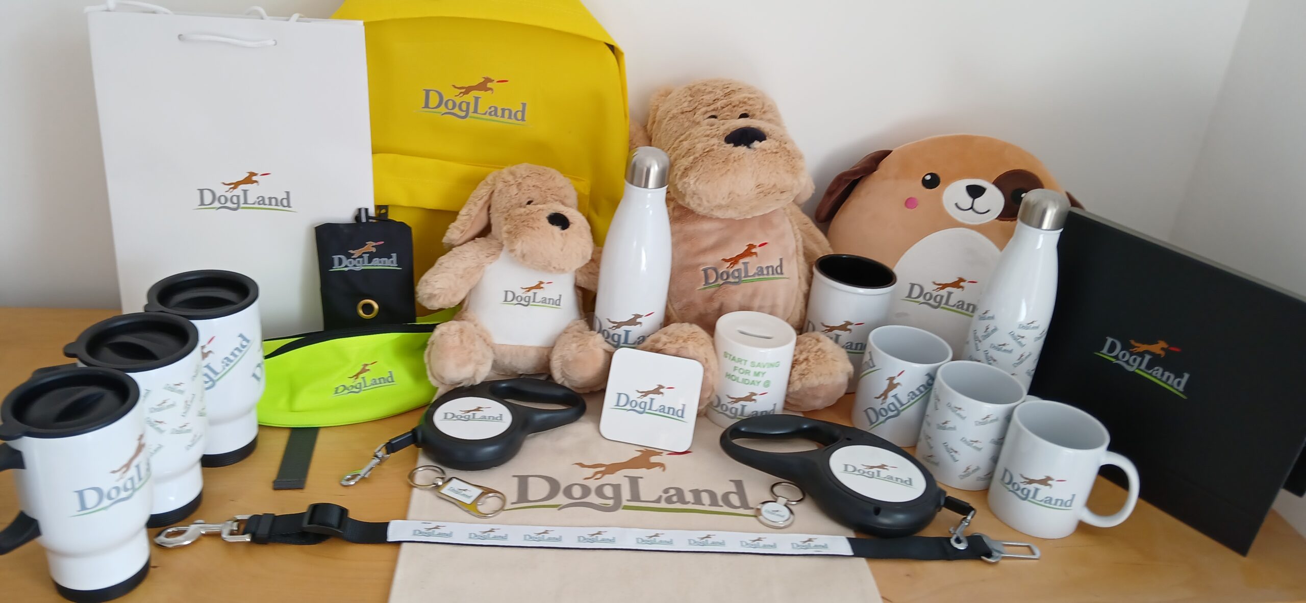A selection of branded promotional products produced by Buzspoke.