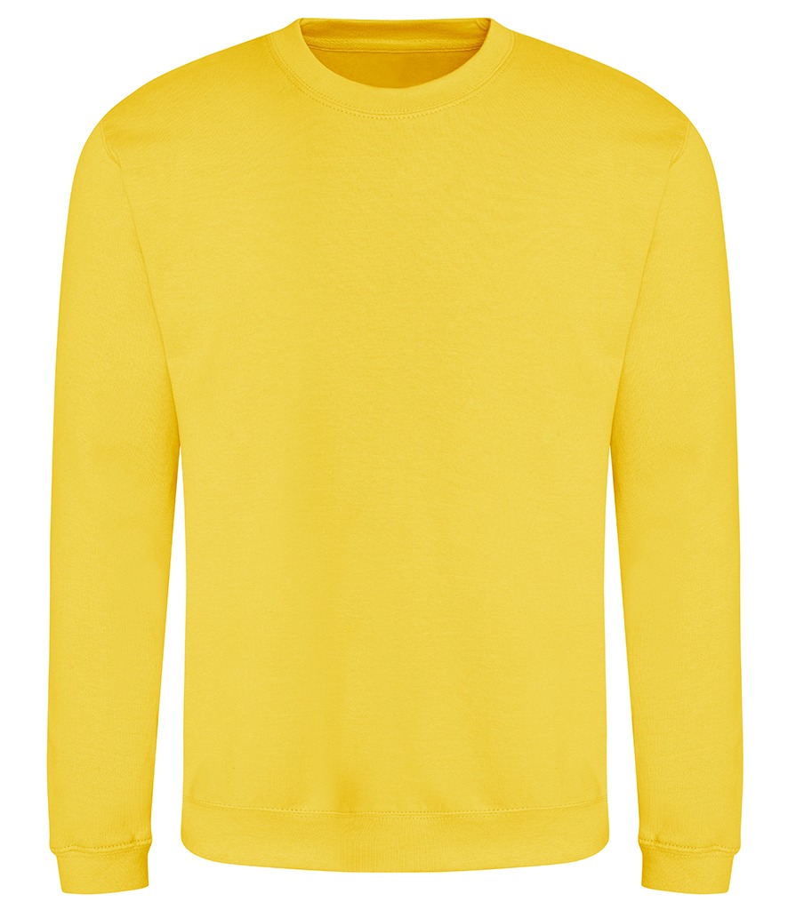 JH030 AWDis Sweatshirt in Sun Yellow, front view