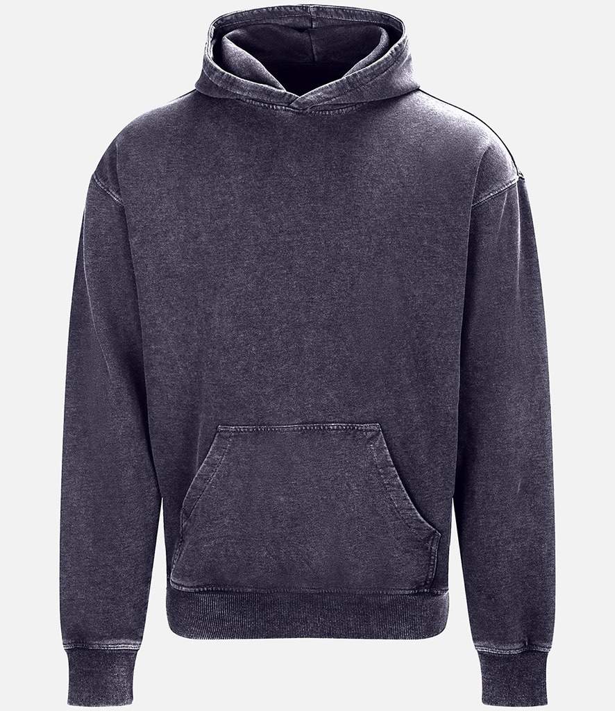 JH180 AWDis Vintage Washed Hoodie in Washed Grey, front view