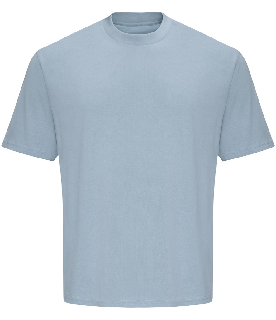 JT009 AWDis Unisex Oversize 100 T-Shirt in Sky Blue, front view