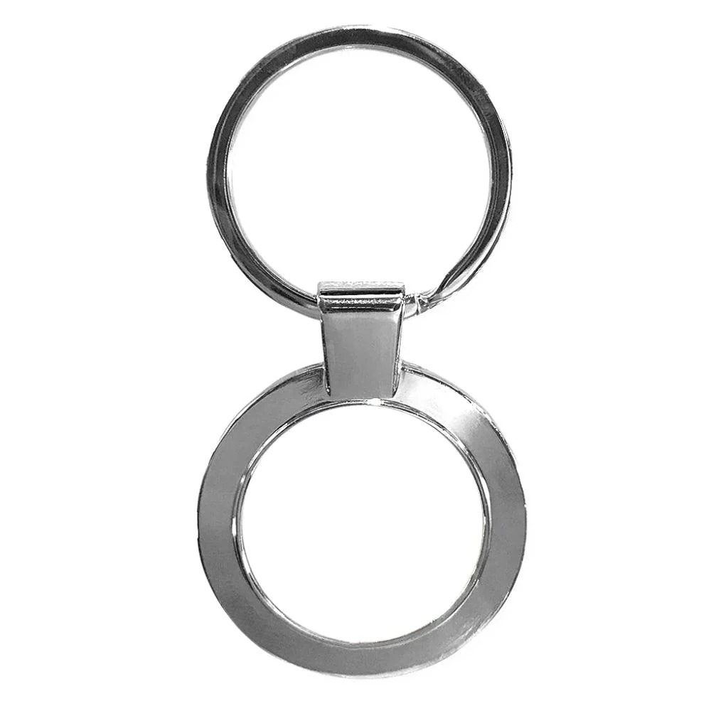 Silver metal photo keyring with gift box